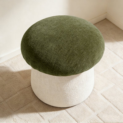 20" Upholstered Chenille Ottoman with Storage