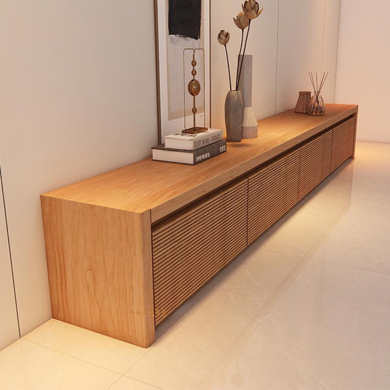 Simple ripple design TV cabinet, 94.49"