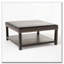 Grand banc repose-pieds carré en similicuir