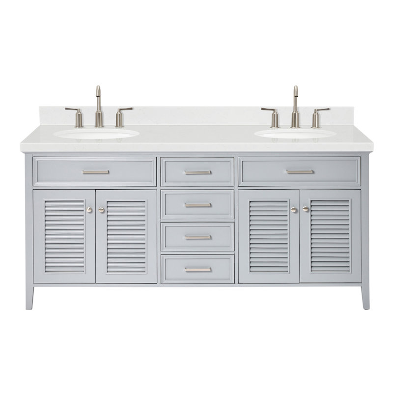 Blazier 72.25'' W Double Vanity, 72", Gray