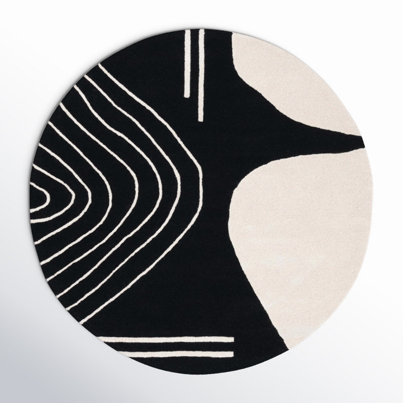 Arabelle Rodeo Drive 860 Area Rug In Black / Ivory, Round 6'