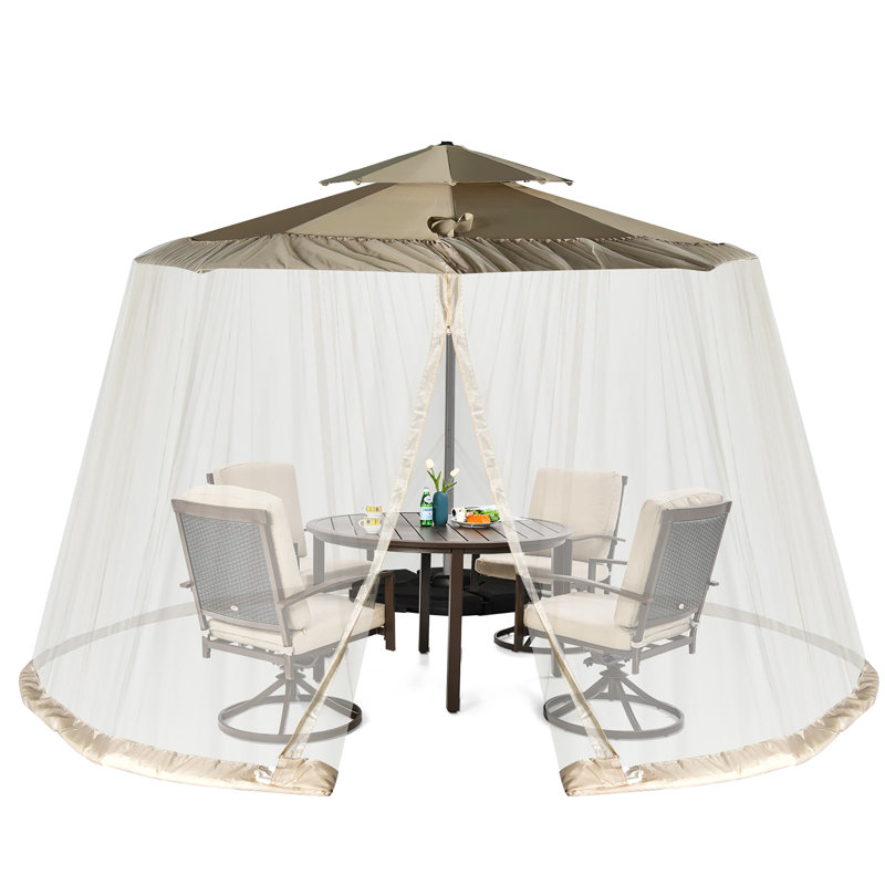 Paravent de table pour parasol de patio, Beige