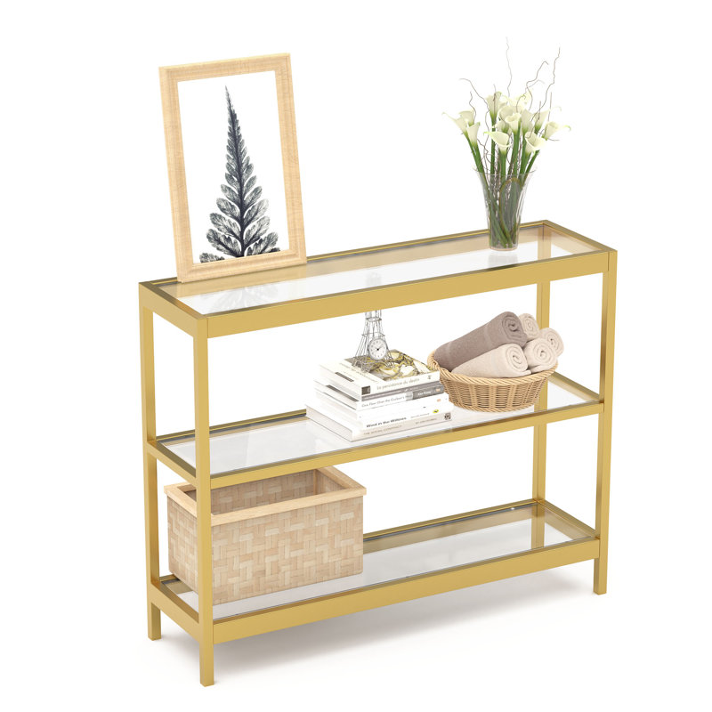 Console Jaiprakash, Doré, H 29,33 po x l 35,43 po x P 10 po