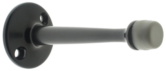 Solid Brass Baseboard Stop, Matte Black