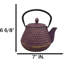 Théière traditionnelle en fonte mauve à motif de nid d'abeille traditionnel 32 oz