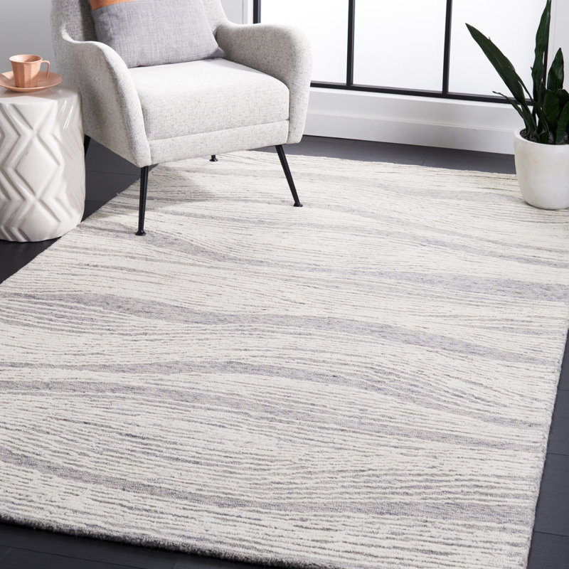 Abstract Wool Hand Tufted Area Rug, Rectangle 152 x 244 cm