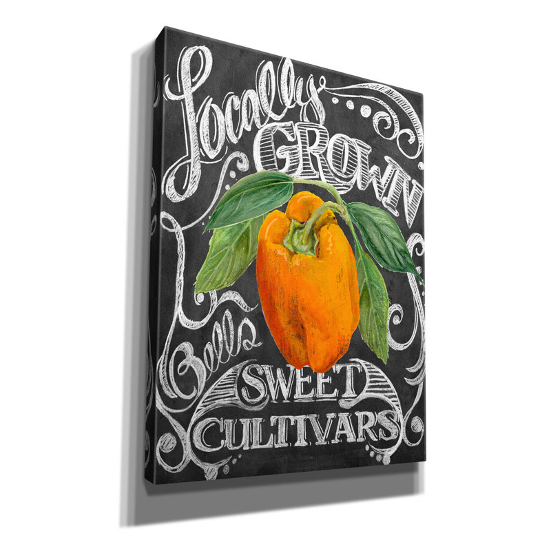 «Epic Graffiti» «Chalkboard Pepper» par Art Licensing Studio, art mural sur toile, 40 po x 54 po