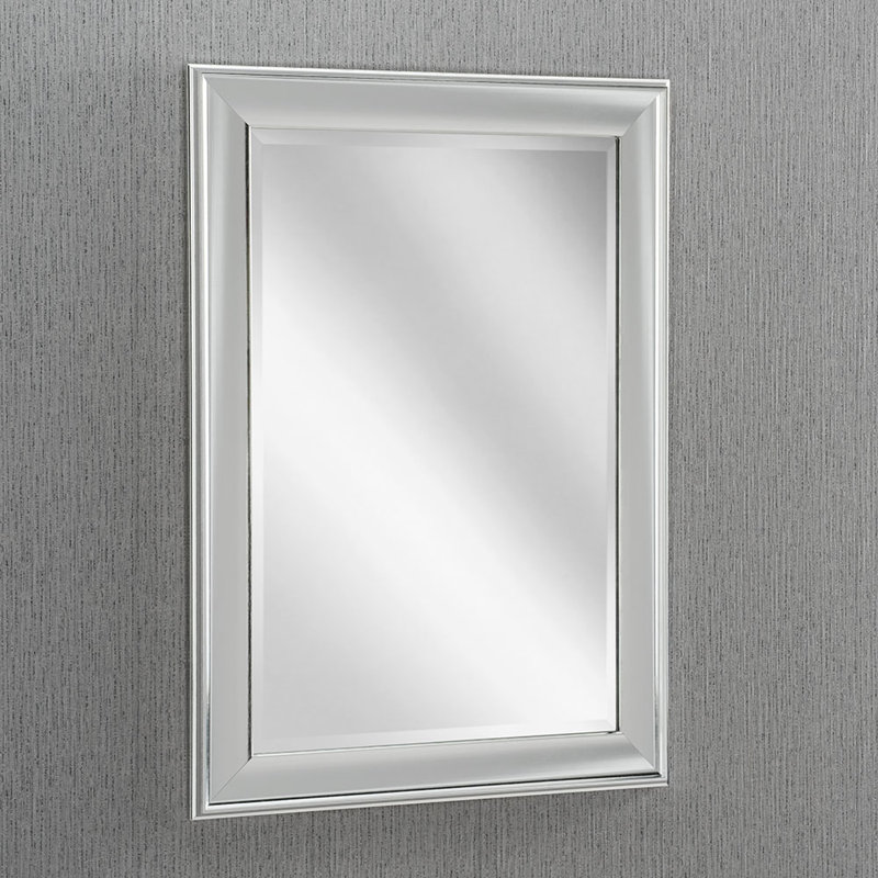 Pasadera Wood Flat Wall Mirror, Silver, 170cm H x 79cm W