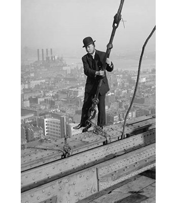 " Cameraman In Suit Holds Onto Cable "