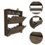Range-chaussures avec plateau, une tablette ouverte et deux tablettes extensibles pour un rangement organisé-1652729358
