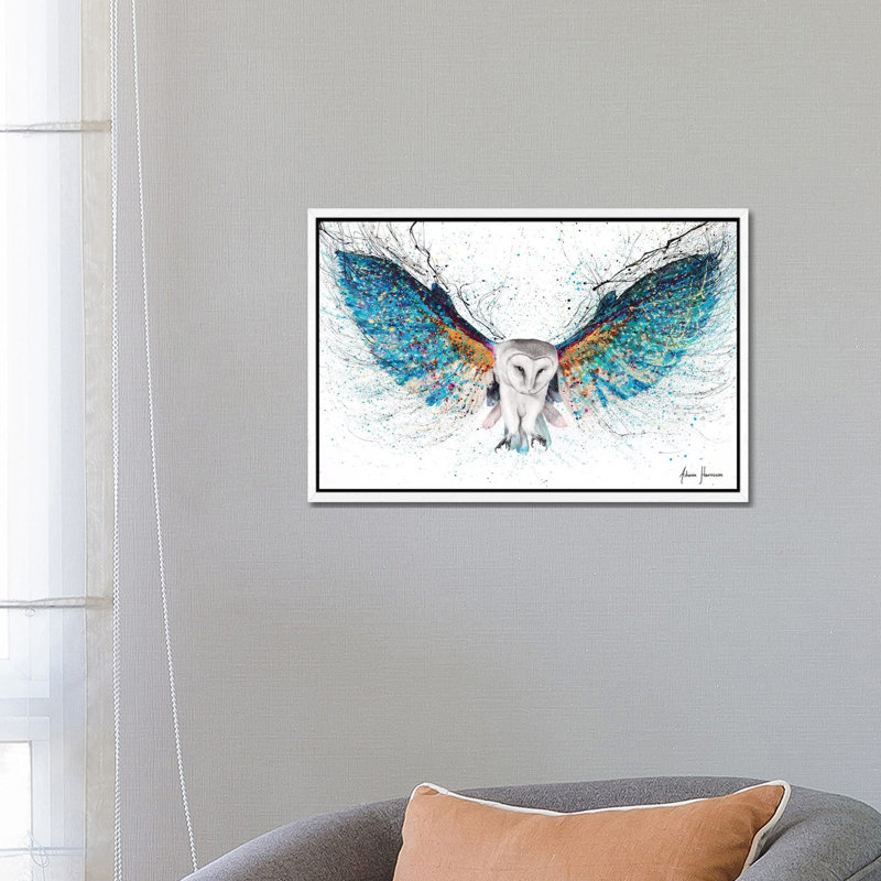 Opulent Night Owl by Ashvin Harrison - Wrapped Canvas Print, White Framed, 66.04 cm H x 45.72 cm W