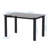 Modern Tempered Glass Black Dining Table, Simple Rectangular Dining Table Metal Table Legs