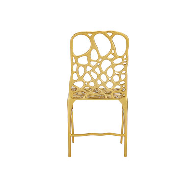 Honeycomb Gold Side Chair