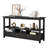 American Country Black Console Table - Vintage Wood Frame Sofa Table For Rustic & Modern Home Decor