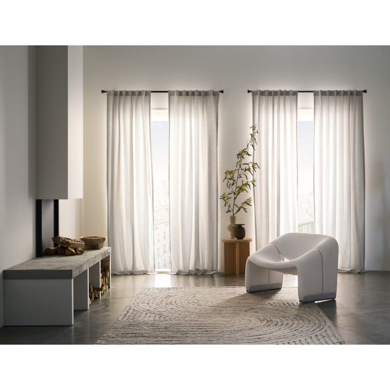 Sunbrella® Delaney Light Filtering Curtain, 50" W x 84" L, Fawn