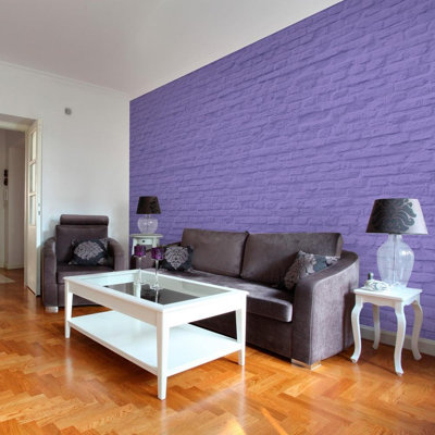 Wallpaper - Brick Effect - Burgundy Inspiration