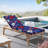  Outdoor Indoor 3'' Lounge Patio Cushion Red White Blue Patriotic Floral Stars Butterflies Ribbon Accents Water-Resistant Chaise Lounge Cushion for Chair Patio Furniture Seat Cushion