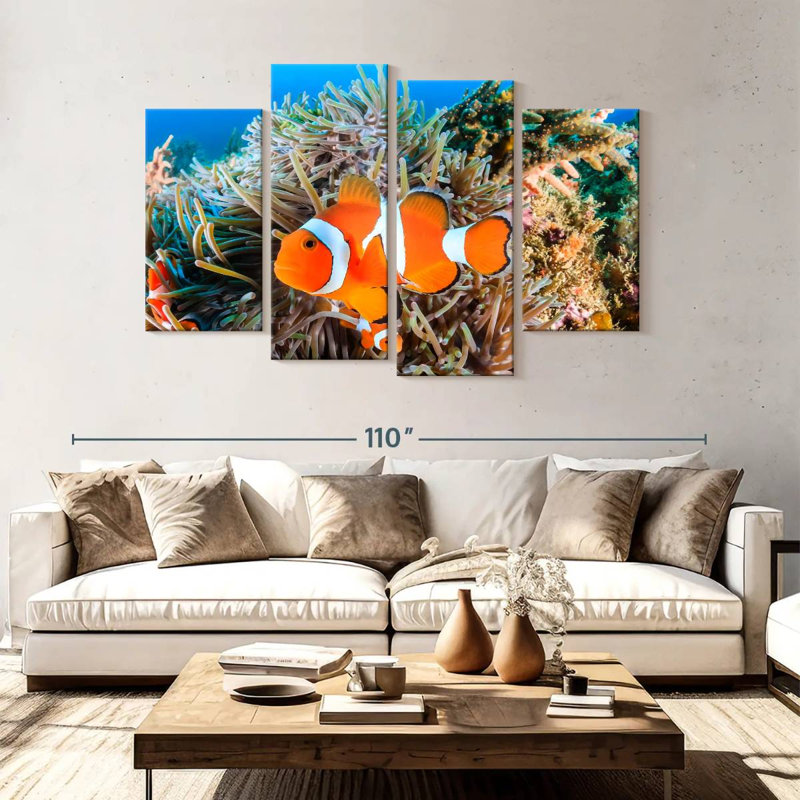 Brampt Fish Swimming, 54" H x 84" W