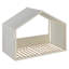 Twin Wood Canopy Bed with Canopy and Slats-131198499