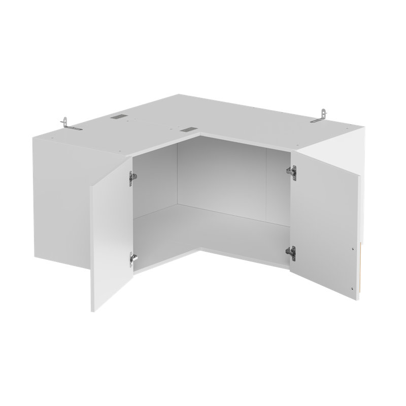 Armoire murale d'angle avec 2 portes - Spacieuse, blanche