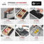 Évier de cuisine encastré ou double encastré 60/40 en acier inoxydable de calibre 18 de 25 po x 18 po.