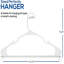 50-Pack White Plastic Hangers - Durable, Space-Saving Closet Organization Solution