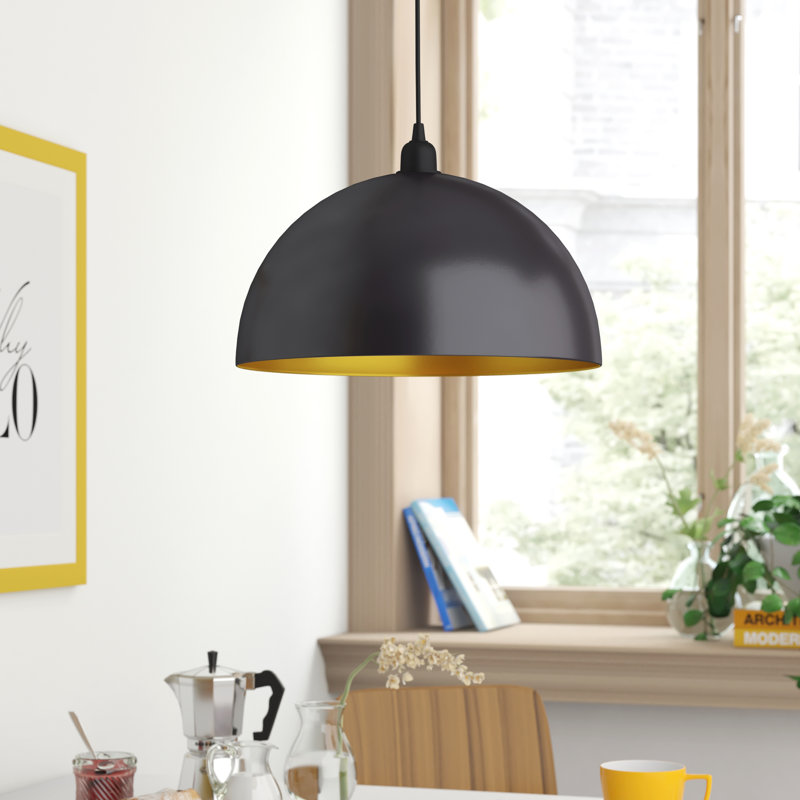Oliviana 2 - Light Dome Pendant, Black/Gold