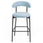 Tabourets de bar en tissu Teddy