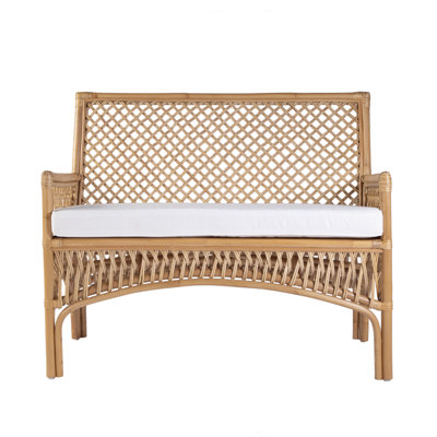 Beachwood 42 in. W Rectangular Rattan Dining Bench