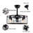 3 - Blade Metal Caged 18.5'' Ceiling Fan With Remote Control And Light Kit Included