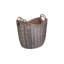 Wicker Scoop Neck Hessian Lined 3 Piece Storage Basket Set