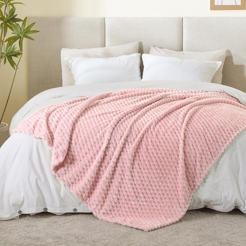 Couverture en molleton - Coussins décoratifs en jacquard 3D pour canapé et lit, couverture moelleuse moelleuse, chaude et moelleuse, toutes saisons, 50 x 60 pouces