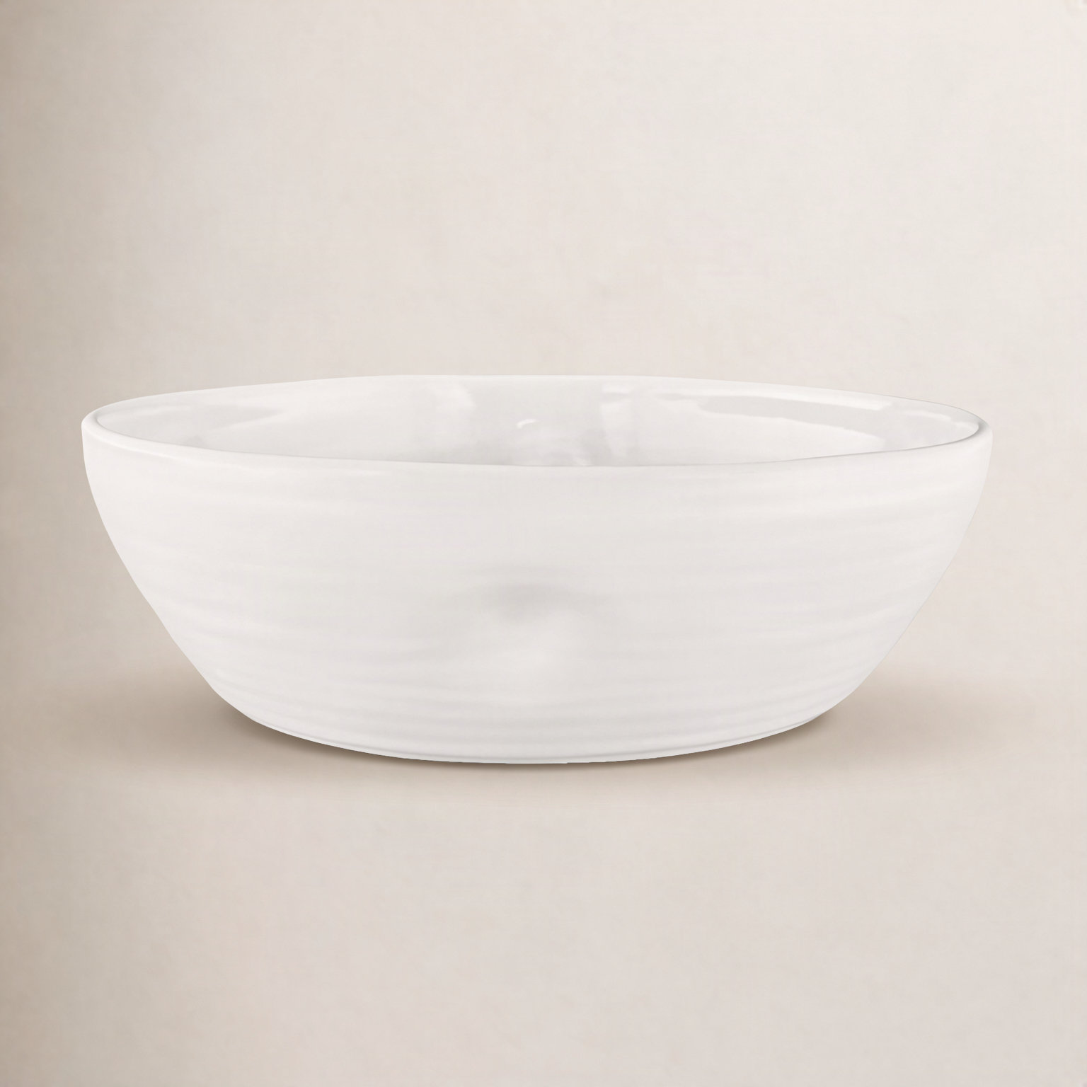 Pinch Stoneware Salad Bowl, White
