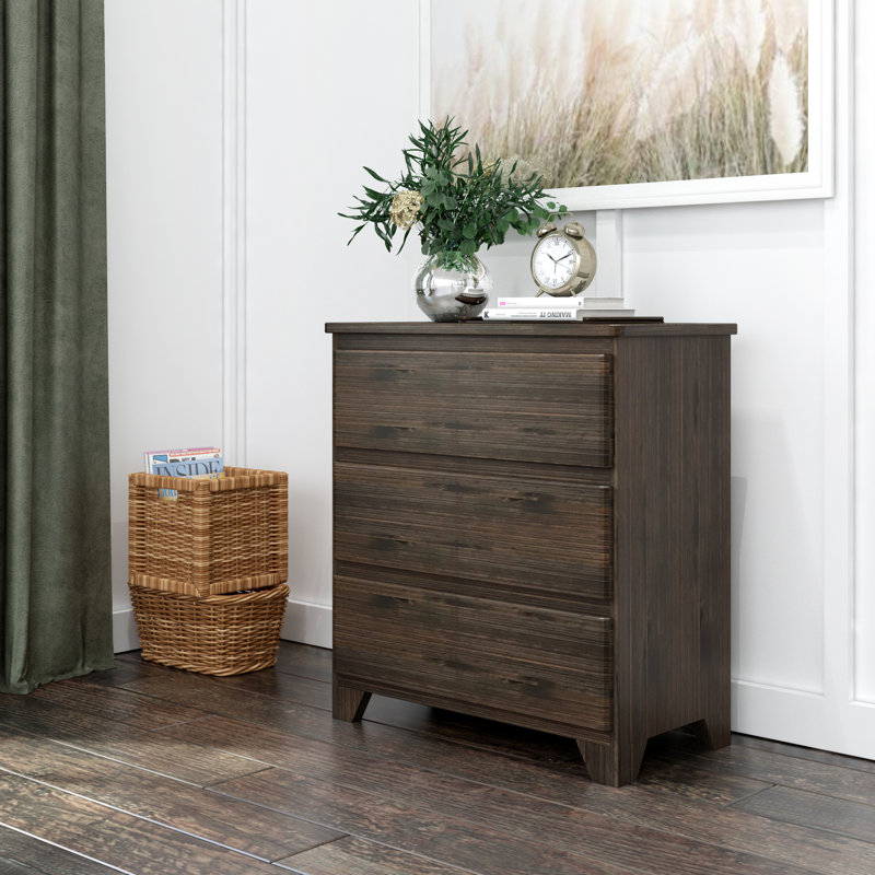 Aviva Kids Solid Wood 3-Drawer Dresser, Barnwood Brown