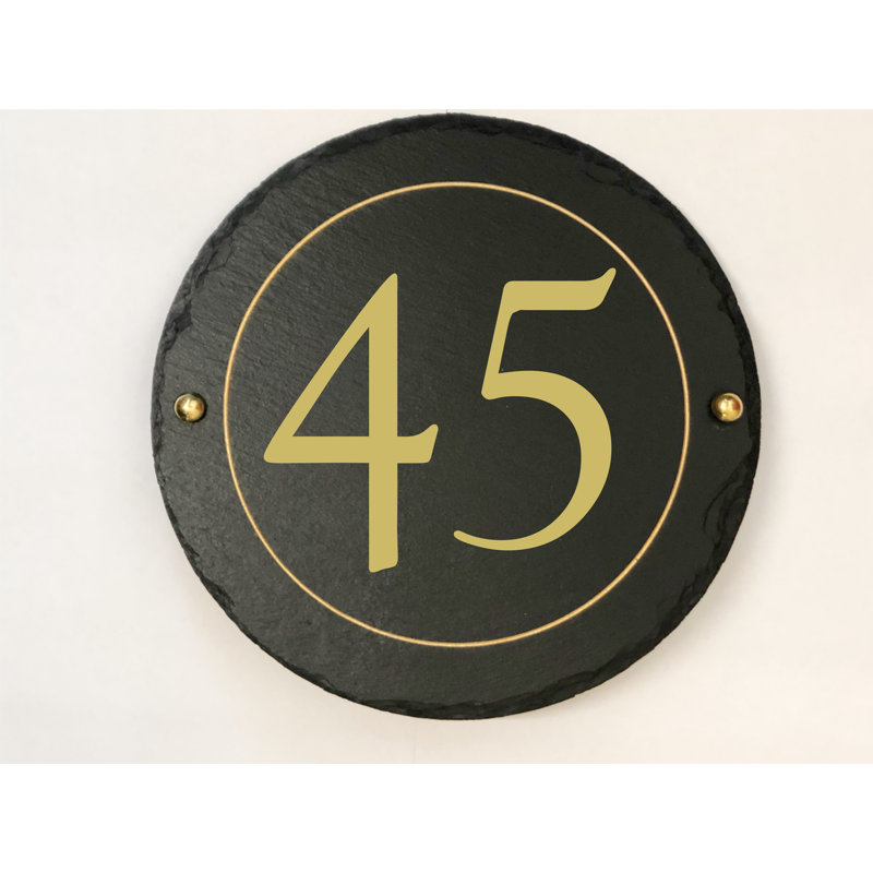 Easingwold 24cm H Stone House Number, 45