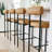 Faux Leather Bar Stool with Metal Legs-676610929-719110049-683526334