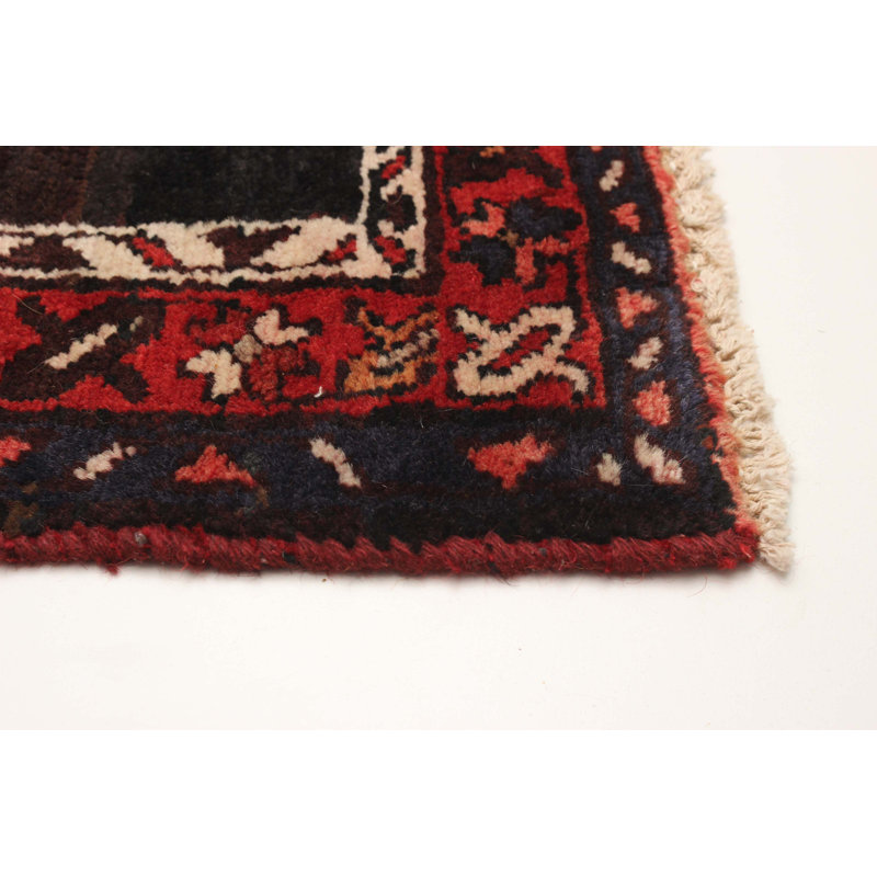 Tapis noir fait à la main de conception unique 3 pi 5 po x 9 pi 5 po Andelz