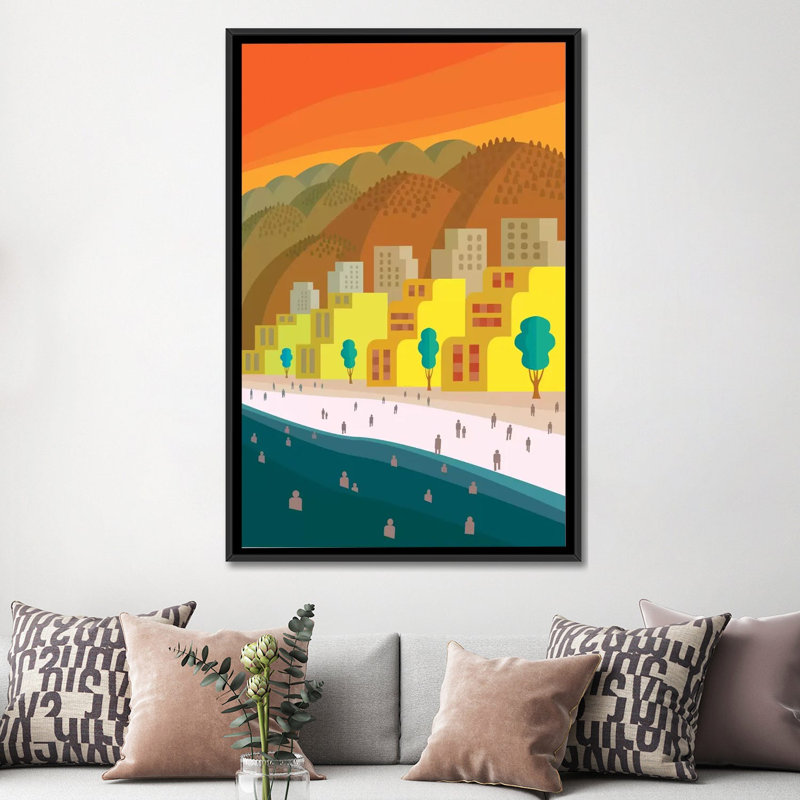 « porto penasco », impression sur toile, H 60 po x l 40po x P 1,5 po, Toile avec cadre noir, Pas de tapis