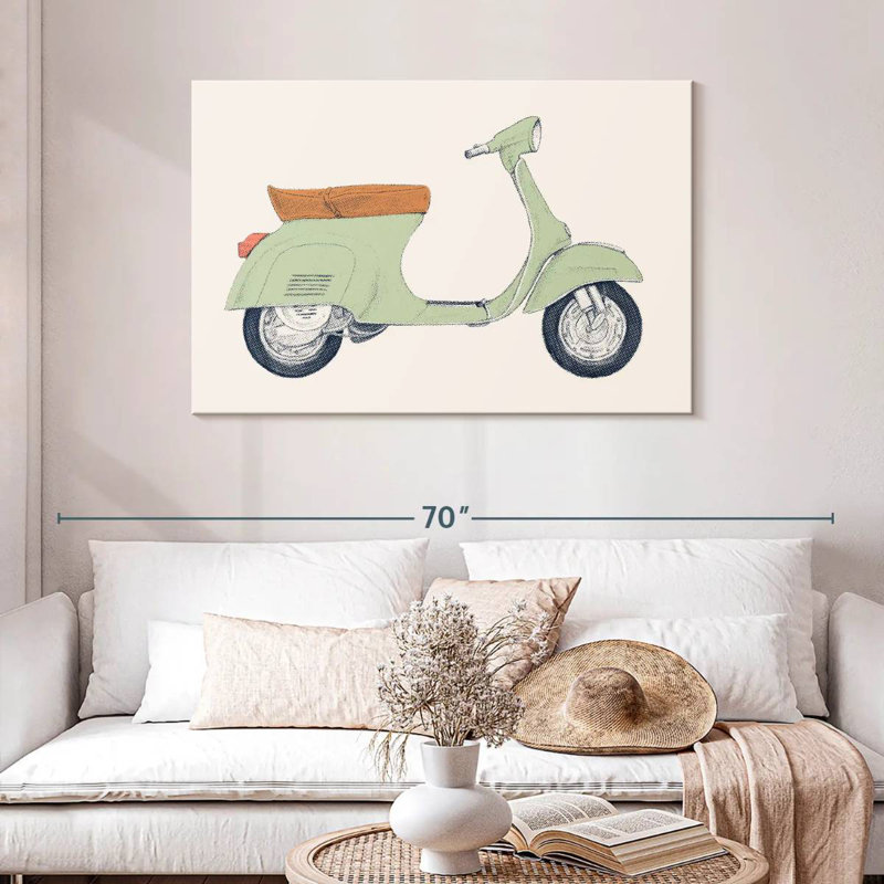 Vespa rétro Mehar, H 30 po x l 45 po
