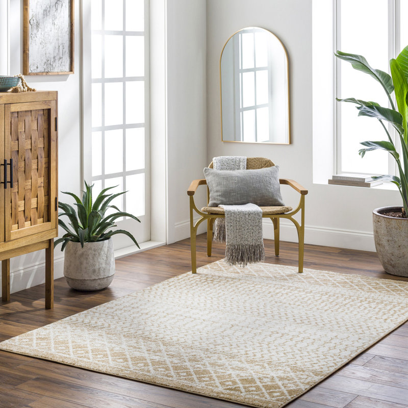Nergizli Oriental Machine Woven / Power Loomed Area Rug, Rectangle 200 x 275cm