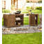 Large Eucalyptus Wood Rolling Cart
