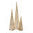 Silver Wireframe Glittered Cone Accent Lighted Tree Set-87690532
