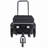 2-in-1 Bike Cargo Trailer Pushcart, Bicycle Trailer with Removable Box and Waterproof Cover, Pushcart Stroller with Tow Hitch and Removable Handlebar