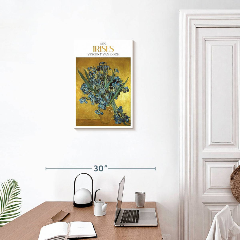 Affiche d'exposition Irises Van Gogh, H 24 po x l 16 po