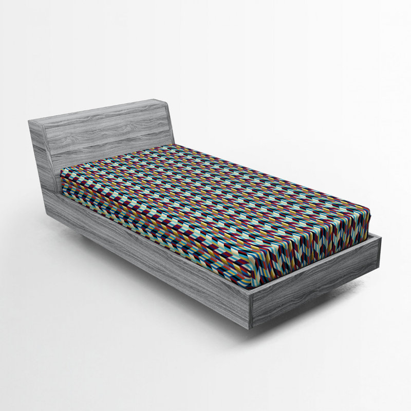 Microfiber Striped Fitted Sheet, Twin Fitted Sheet