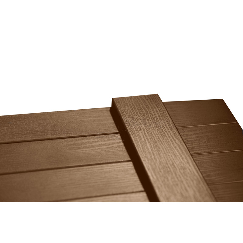 Alpha Brown Faux Wood 59" Spaced Exterior Vinyl Shutters