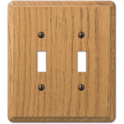 Ensemble de 2 assiettes murales en bois brun clair Amerelle Contemporary