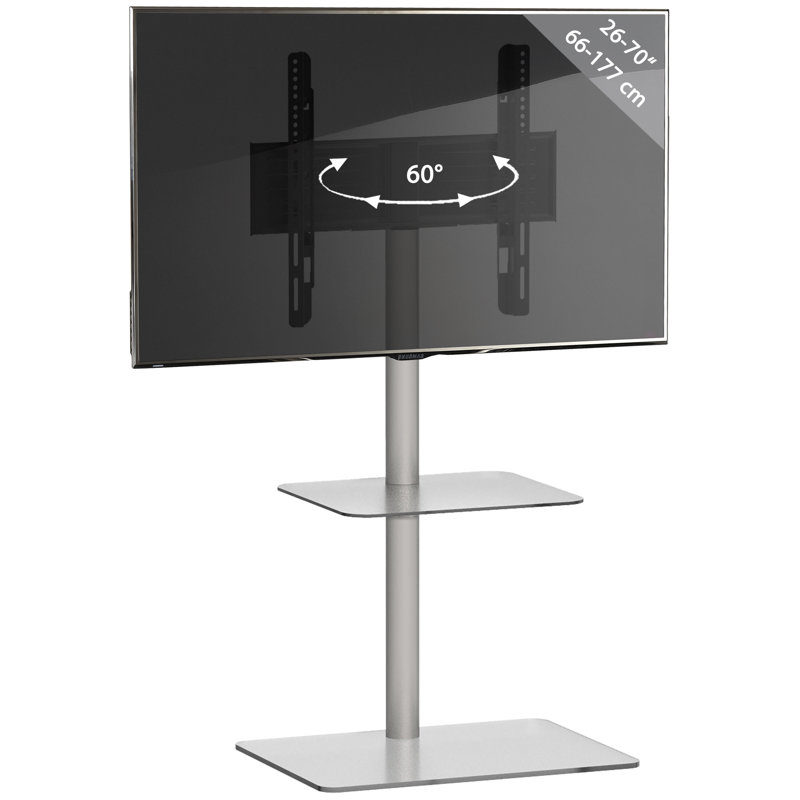 Peverall TV Stand for TVs up to 70", Clear
