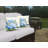 Laural Home Papillon Hydrangea Blue Outdoor Decorative Pillow