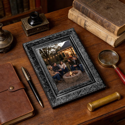 Cadre photo noir 3 pièces 5 po x 7 po avec tablettes